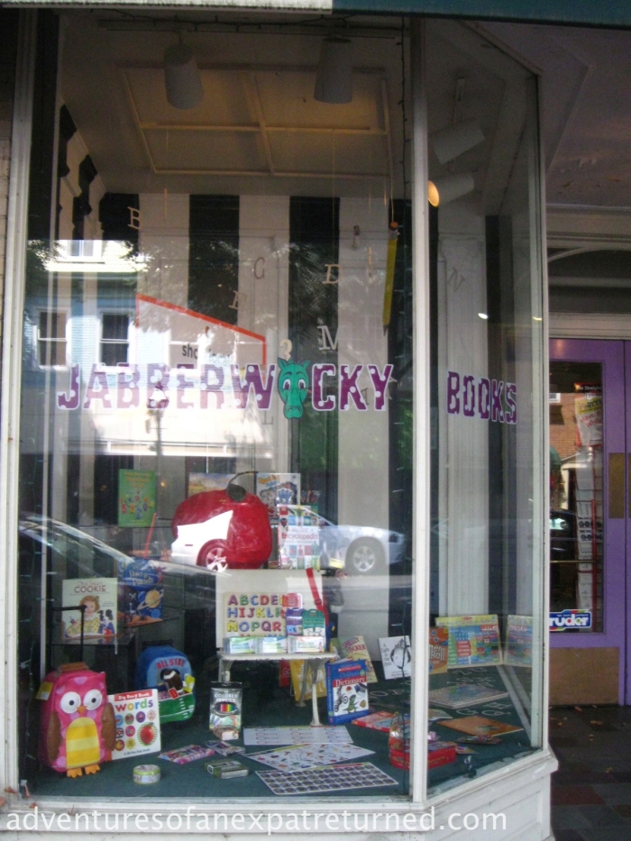 What a fantastic name for a kids' bookshop. The stuff they have in the window is enough to make any small child with a big imagination  (wait... that's all small children, isn't it?) write a very long wish list.